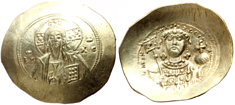 Michael VII Ducas (1071-1078) AV/EL Histamenon Nomisma (Electrum, 29mm, 4.42g)
O...