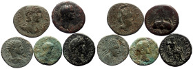 5 Ancient AE coins (Bronze, 49.90g)