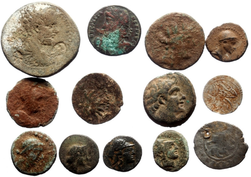 13 Ancient AE coins (Bronze, 58.61g)