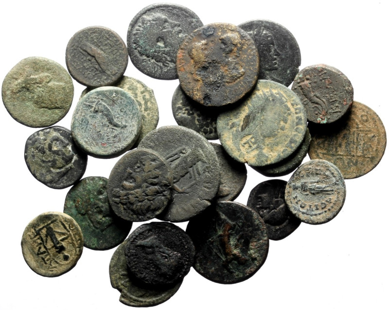 24 Ancient AE coins (Bronze, 144.38g)