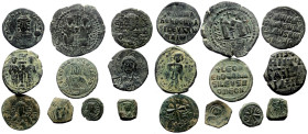 10 Ancient AE coins (Bronze, 64.59g)