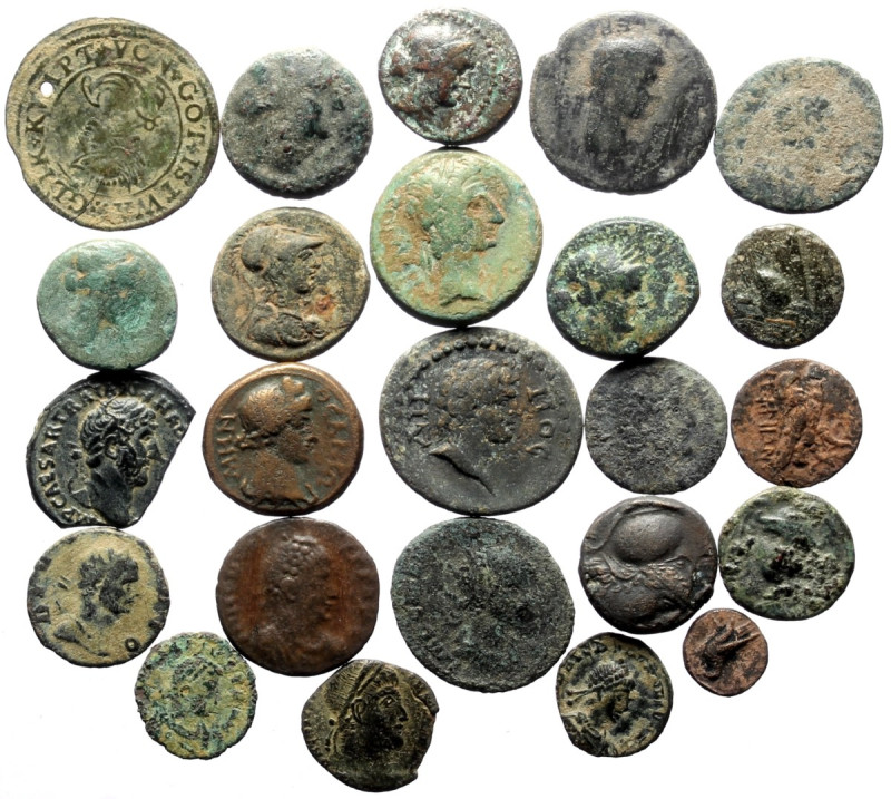 24 Ancient AE coins (Bronze, 62.69g)