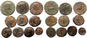 10 Ancient AE coins (Bronze, 64.07g)