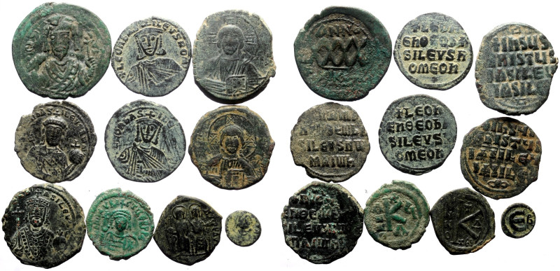 10 Ancient AE coins (Bronze, 75.69g)