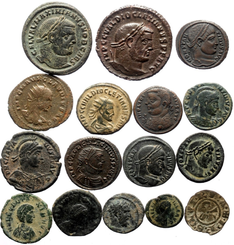 16 Ancient AE coins (Bronze, 66.20g)