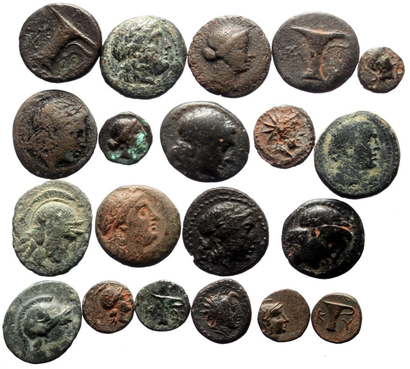 20 Ancient AE coins (Bronze, 55.60g)