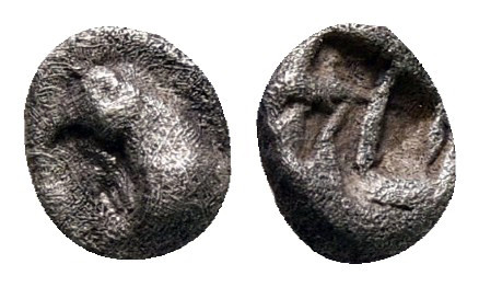 Asia Minor. Uncertain mint circa 450-400 BC. 
Tetartemorion AR

5 mm, 0,16 g...