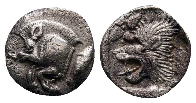 Mysia. Kyzikos circa 525-475 BC. 
Hemiobol AR

9 mm, 0,39 g



Very Fine