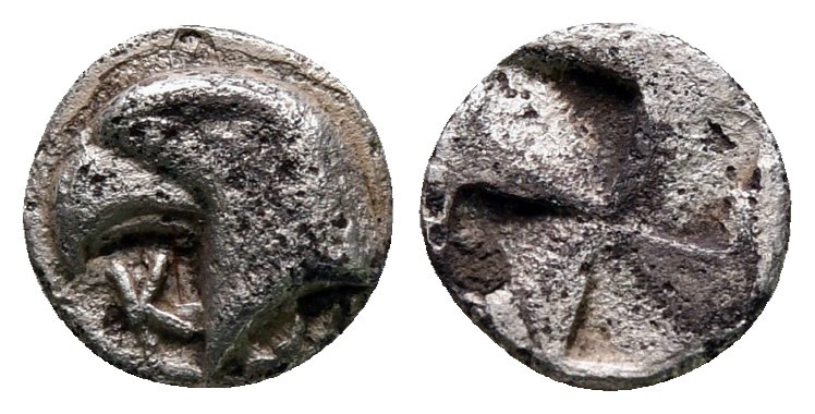 Aiolis. Kyme circa 480-450 BC. 
Hemiobol AR

7 mm, 0,44 g



Very Fine