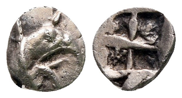 Ionia. Phokaia circa 530-500 BC. 
Tetartemorion AR

6 mm, 0,21 g



Very ...