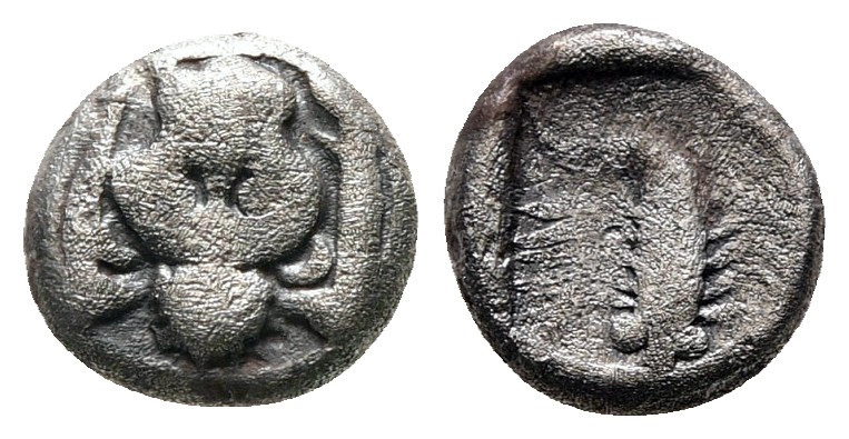 Caria. Mylasa circa 450-400 BC. 
Hemiobol AR

7 mm, 0,57 g



Nearly Very...