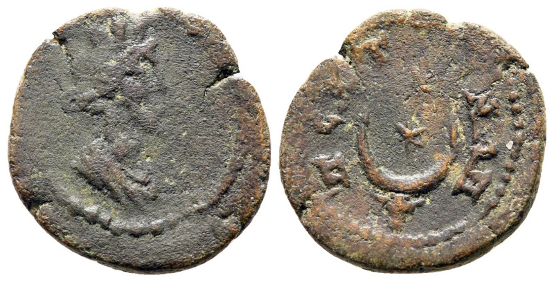 Phrygia. Peltai. Pseudo-autonomous issue AD 138-192. 
Bronze Æ

17 mm, 2,22 g...