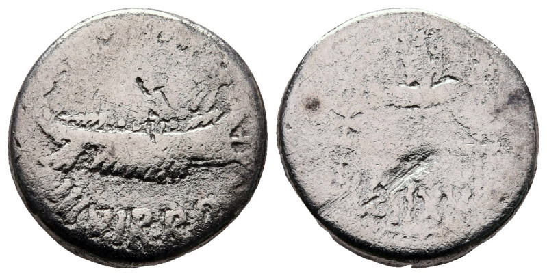 Mark Antony 32-31 BC. Military mint moving with M.Antony
Denarius AR

16 mm, ...