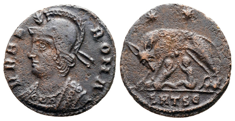 City Commemoratives AD 330-354. Thessaloniki
Follis Æ

16 mm, 1,63 g



V...