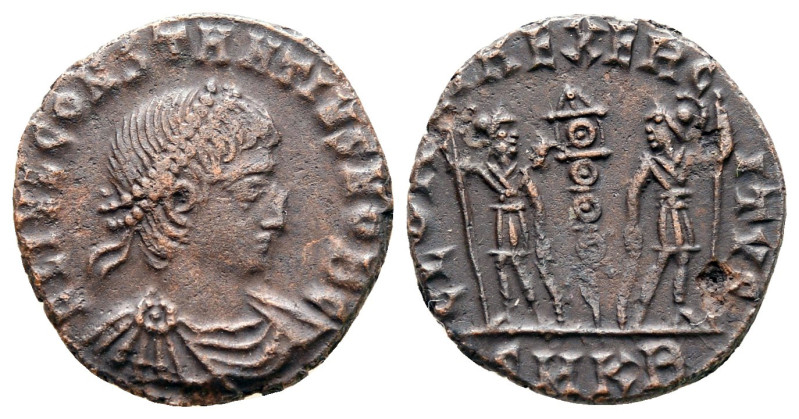 Constantius II, as Caesar AD 337-347. Cyzicus
Follis Æ

15 mm, 1,41 g



...