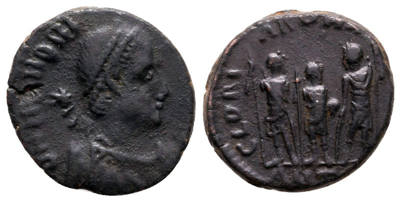 Honorius AD 393-423. Antioch
Follis Æ

15 mm, 2,02 g



Very Fine