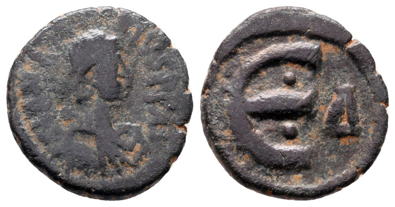 Anastasius I AD 491-518. Antioch
Pentanummium Æ

15 mm, 1,83 g



Fine