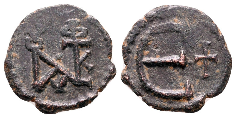 Justin II AD 565-578. Antioch
Pentanummium Æ

14 mm, 1,19 g



Very Fine