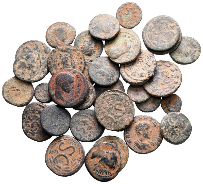 Lot of ca. 36 roman provincial bronze coins / SOLD AS SEEN, NO RETURN! 

Nearl...