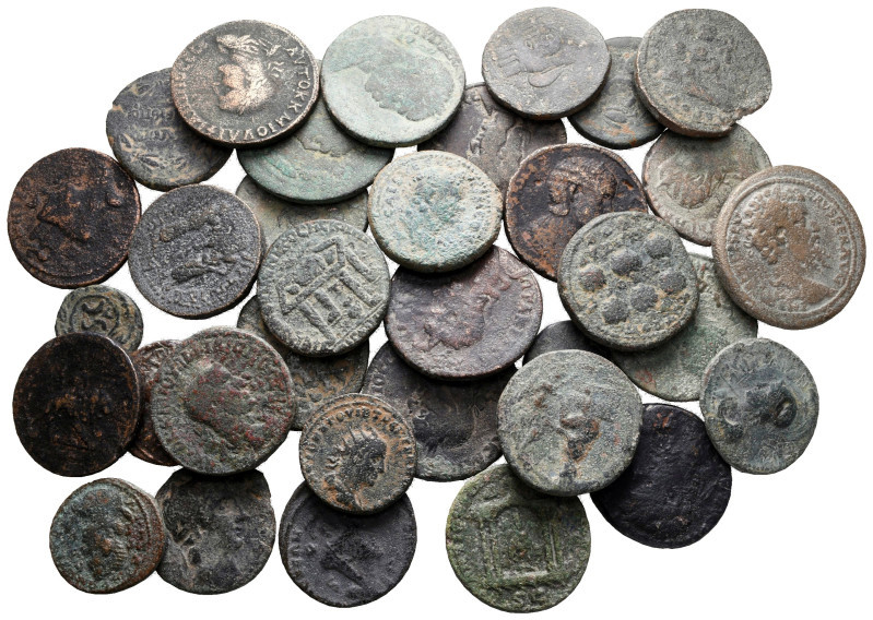 Lot of ca. 34 roman provincial bronze coins / SOLD AS SEEN, NO RETURN! 

Nearl...