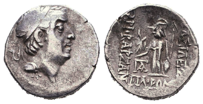 KINGDOM of CAPPADOCIA. Ariobarzanes I Philoromaios, 96-63 BC. AR Drachm . 
Diad...