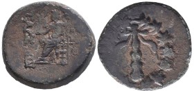 Greek Coins. 4th - 3rd century B.C. AE
CILICIA. Tarsos. Ae (Circa 164-27 BC). Obv: TAPΣEΩN. Zeus seated left on throne, holding sceptre and crowning ...