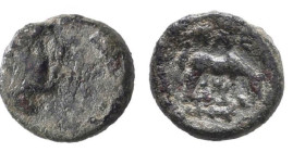 Greek Coins. 4th - 3rd century B.C. AE
TROAS. Neandria. Ae 4th century BC . Laureate head right.NEAN.Horse grazing right; in exergue, barley grain le...