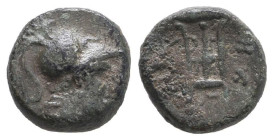 Greek Coins. 4th - 3rd century B.C. AE
Reference:

Condition: Very Fine

Weight: 1.7g Diameter: 11mm