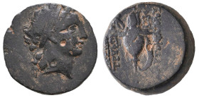 Greek Coins. 4th - 3rd century B.C. AE
Reference:

Condition: Very Fine

Weight: 6.5g Diameter: 17.6mm