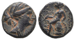 Greek Coins. 4th - 3rd century B.C. AE
Reference:

Condition: Very Fine

Weight: 3.8g Diameter: 14mm