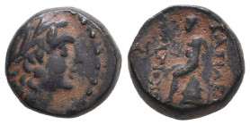 Greek Coins. 4th - 3rd century B.C. AE
Reference:

Condition: Very Fine

Weight: 3.6g Diameter: 13mm