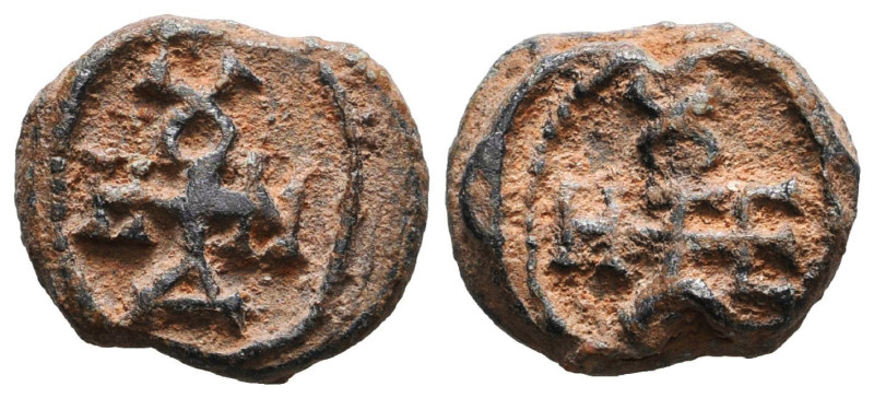 Byzantine Lead Seals, 7th - 13th Centuries. 
Reference:

Condition: Very Fine...