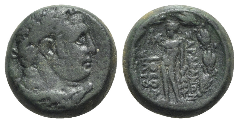 Lydia, Sardes, c. 133 BC-AD 14. Æ (16mm, 6.77g, 11h). Laureate head of youthful ...