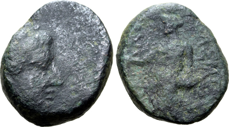 Seleukid Kings, Antiochos III ‘the Great’ (222-187 BC). Æ (16mm, 3.94g, 1h). Sar...