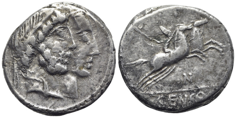 C. Censorinus, Rome, 88 BC. AR Denarius (17mm, 3.81g). Jugate heads of Numa Pomp...