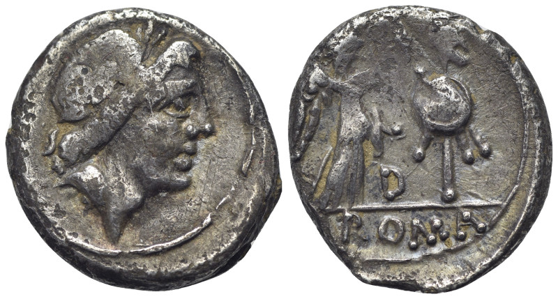 Anonymous, Rome, 81 BC. AR Quinarius (14mm, 1.73g). Laureate head of Apollo r. R...