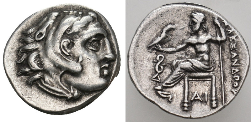 KINGS OF MACEDON. Alexander III 'the Great' (336-323 BC). Drachm.
4.21 Gr. 18.5...