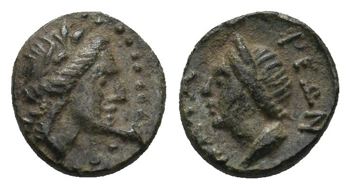 CILICIA. Uncertain. Obol (4th century BC).
0.81 Gr. 9.7 mm.