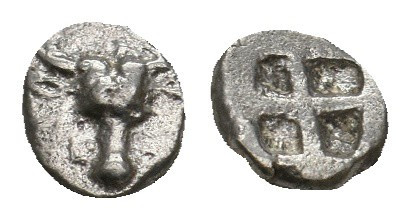 TROAS. Lamponeia. Hemiobol (5th century BC).
0.23 Gr. 5.6 mm.