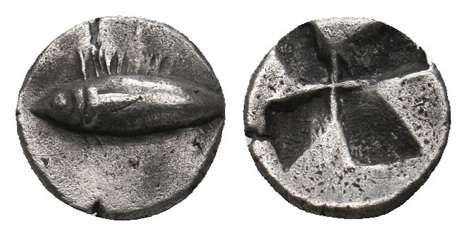 MYSIA. Kyzikos. Obol (Circa 600-550 BC).
0.6 Gr. 8.3 mm.