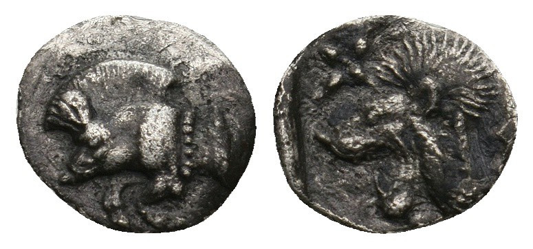 MYSIA. Kyzikos. Hemiobol (Circa 450-400 BC).
0.36 Gr. 9.8 mm.