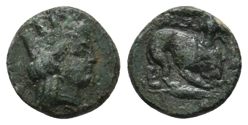 MYSIA. Plakia. Ae (4th century BC).
1.26 Gr. 11.5 mm.