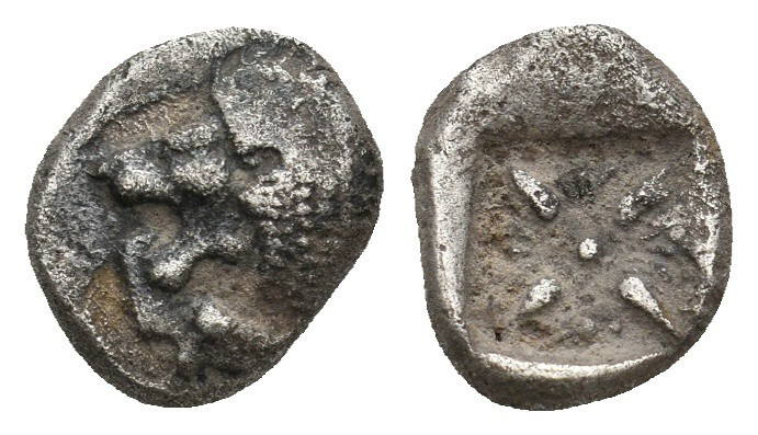 IONIA. Miletos. Obol or Hemihekte (Late 6th-early 5th centuries BC).
1.18 Gr. 1...