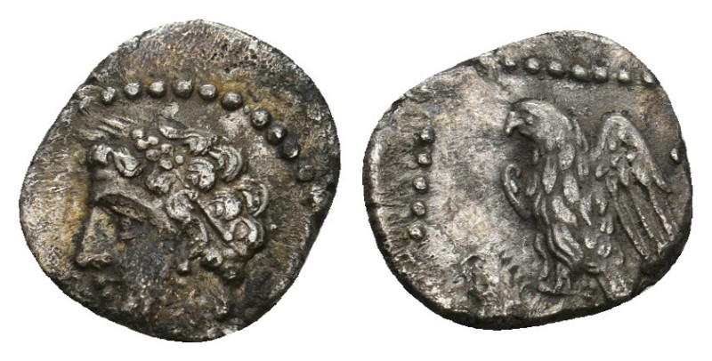 CILICIA. Uncertain. Obol (4th century BC).
0.76 Gr. 10.8 mm.