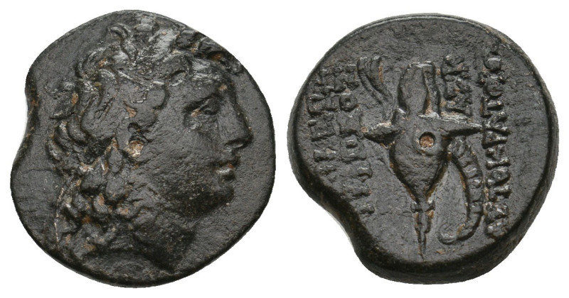 SELEUKID KINGS OF SYRIA. Tryphon (Circa 142-138 BC). Ae.
5.88 Gr. 17.3 mm.