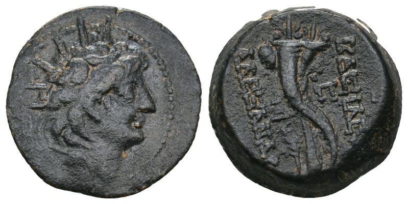 SELEUKID KINGDOM. Alexander II Zabinas (128-122 BC). Ae.
7.79 Gr. 21.2 mm.