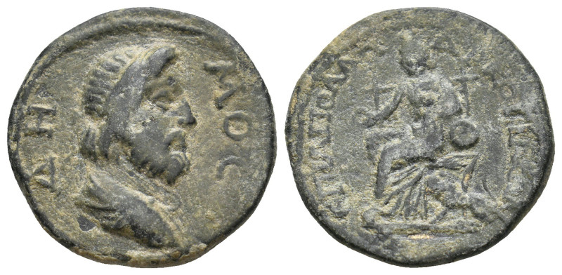 UNCERTAIN. Phrygia ? Pseudo-autonomous. Time of Elagabalus (218-222). Ae.
8.28 ...