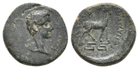 PHRYGIA. Apameia. Germanicus (Caesar, 15 BC-19 AD). Ae.
3.2 Gr. 15.5 mm.
