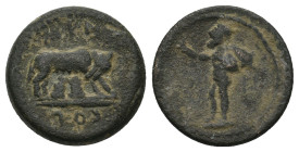 TROAS. Ilium. Pseudo-autonomous. Time of Galba (68) Ae Semis.
4.15 Gr. 17.6 mm.