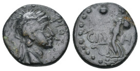 PAMPHYLIA. Side. Tiberius. (14-37 AD). Ae.
4.66 Gr. 18.1 mm.
